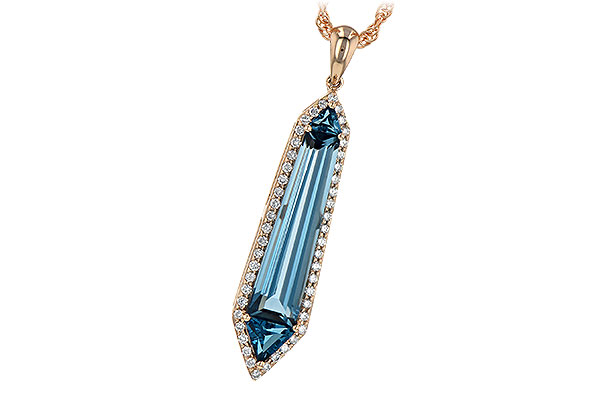 G245-18513: NECK 3.47 LONDON BLUE TOPAZ 3.70 TGW