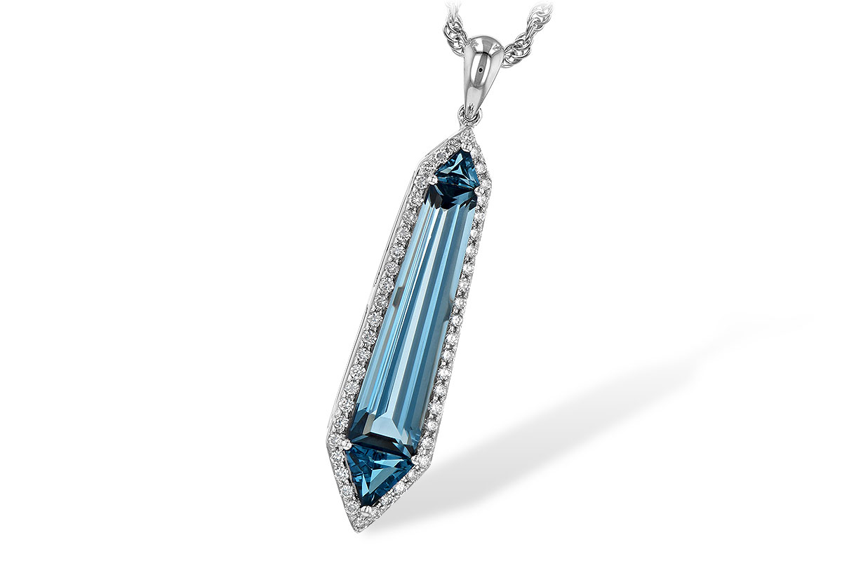 G245-18513: NECK 3.47 LONDON BLUE TOPAZ 3.70 TGW