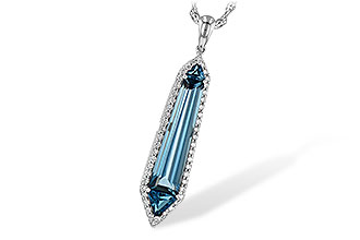 G245-18513: NECK 3.47 LONDON BLUE TOPAZ 3.70 TGW