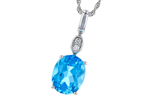 G245-25813: NECK 2.84 BLUE TOPAZ 2.87 TGW (10x8MM BT)