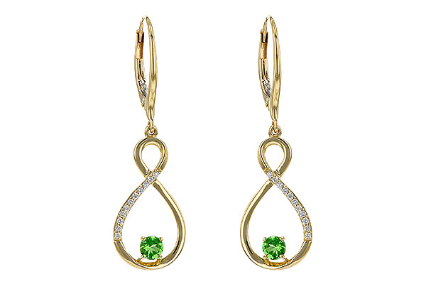 G327-91185: EARR .32 GREEN GARNET .40 TGW