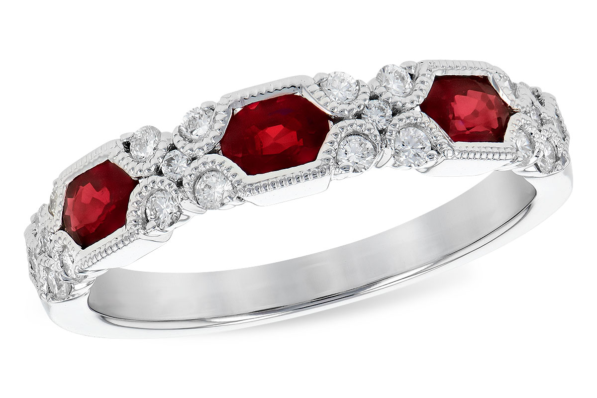 G327-94831: LDS WED RG .74 RUBY 1.00 TGW (4x3MM RUBY)