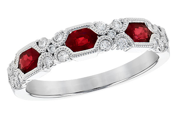 G327-94831: LDS WED RG .74 RUBY 1.00 TGW (4x3MM RUBY)