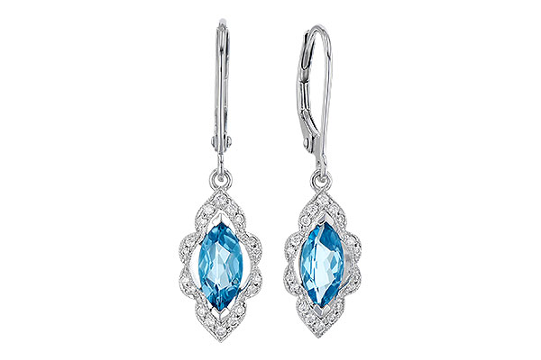 G327-98540: EARR 1.02 TW BLUE TOPAZ 1.17 TGW