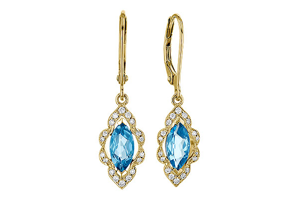 G327-98540: EARR 1.02 TW BLUE TOPAZ 1.17 TGW