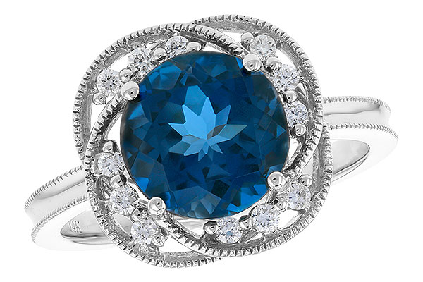 G328-84894: LDS RG 2.90 LONDON BLUE TOPAZ 3.05 TGW (9MM LBT)