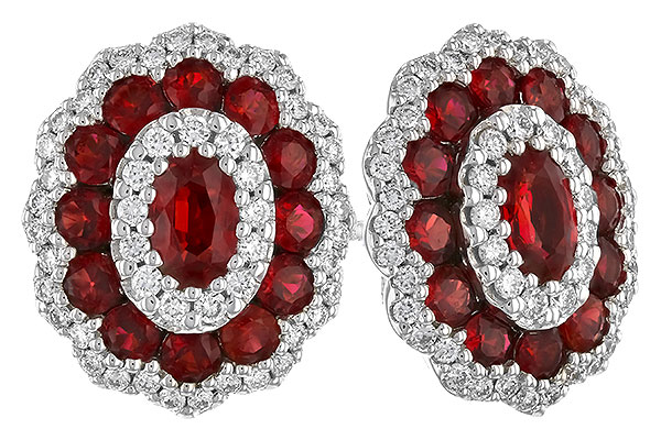 G328-90349: EARR 1.68 TW RUBY 2.15 TGW (5x3MM RUBY)