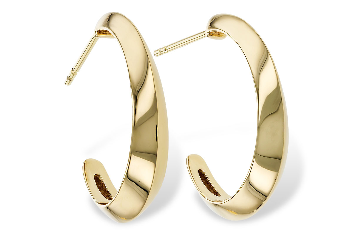 G329-74858: GOLD EARRINGS (25MM)