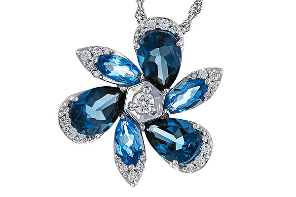 G329-76667: NECKLACE 3.03 BLUE TOPAZ 3.22 TGW