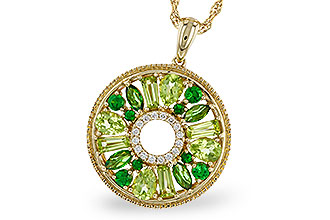 G329-76676: NECKLACE 1.47 SEMI-PREC (PER & GR.GT) 1.52 TGW