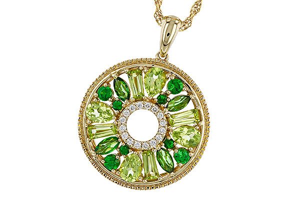 G329-76676: NECKLACE 1.47 SEMI-PREC (PER & GR.GT) 1.52 TGW