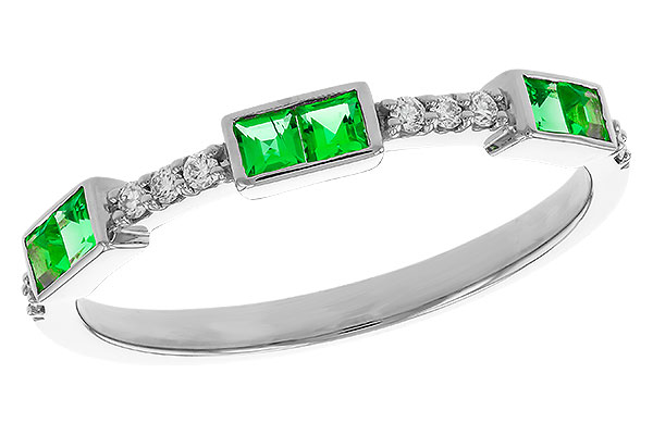 G329-77613: LDS WED RG .23 TW EMERALD .30 TGW
