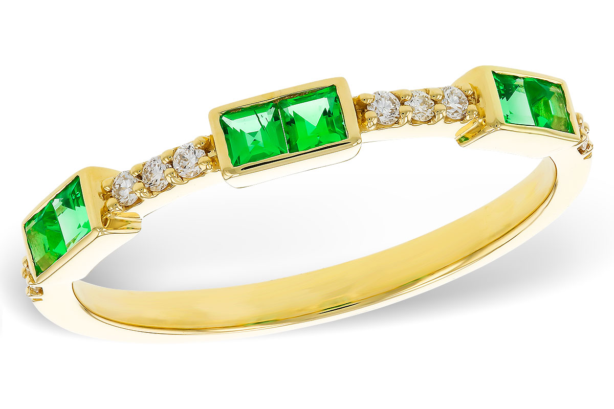 G329-77613: LDS WED RG .23 TW EMERALD .30 TGW
