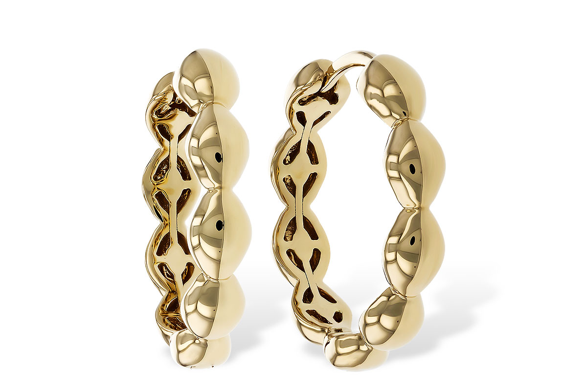 G329-78540: GOLD EARRINGS (18MM)