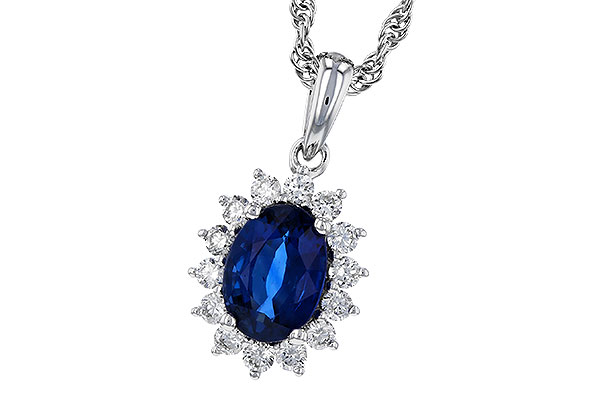 G329-80358: NECKLACE .85 SAPPHIRE 1.07 TGW (7x5MM SAPP)