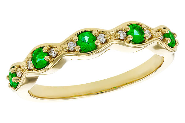 G329-81194: LDS WED RG .21 TW EMERALD .27 TGW