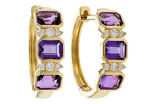 G329-81213: EARRING 1.05 TW AMETHYST 1.16 TGW