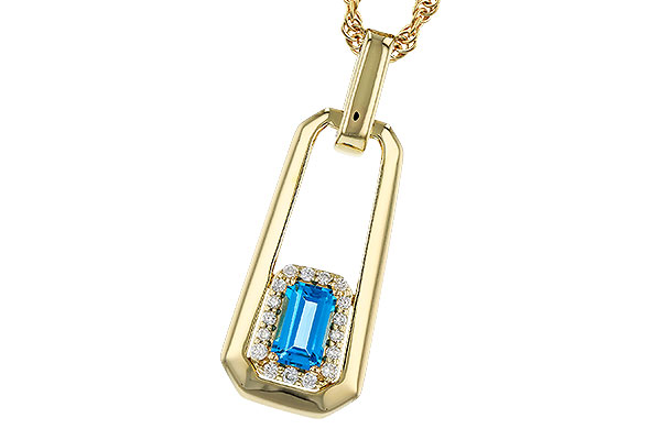 G329-81240: NECKLACE .33 BLUE TOPAZ .40 TGW (5x3MM BT)