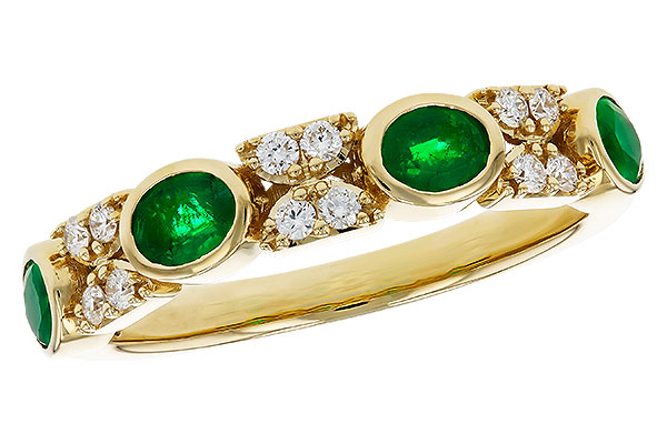 G330-63976: LDS WED RG .54 TW EMERALD .68 TGW
