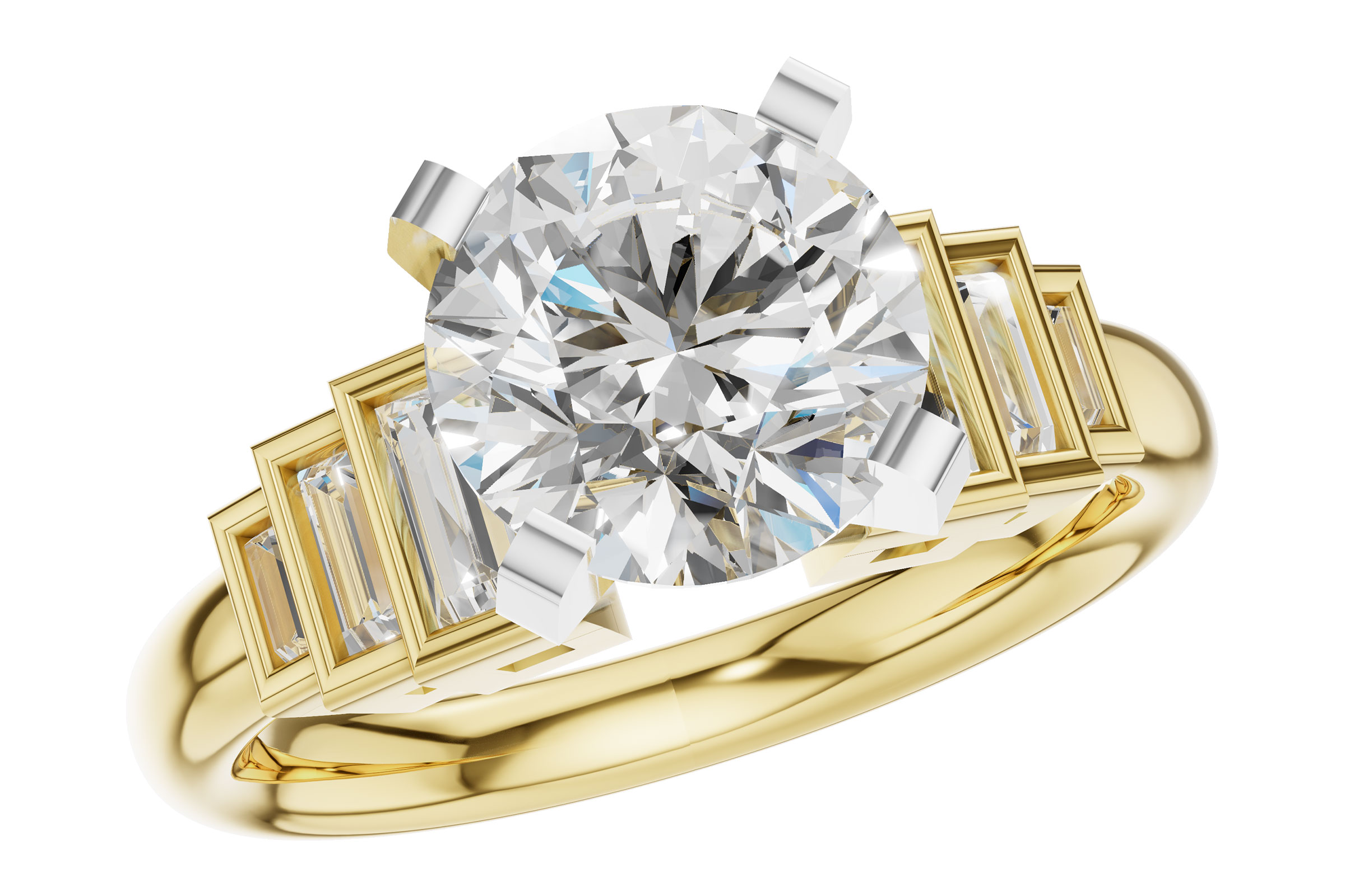 G330-64831: LDS SEMI DIA RG .26 TW BAGUETTES