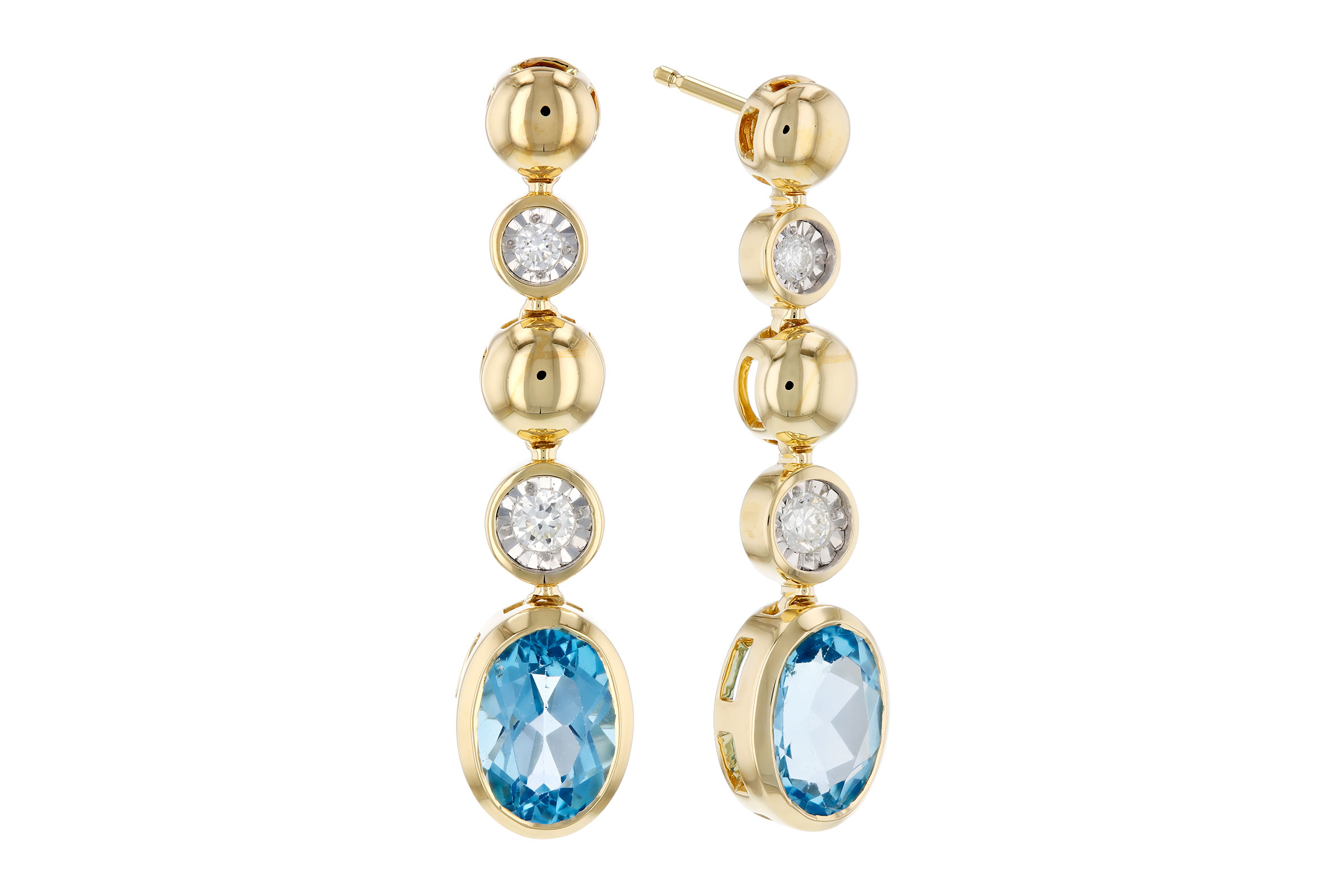 G330-64885: EARRINGS 1.66 TW BLUE TOPAZ 1.76 TGW
