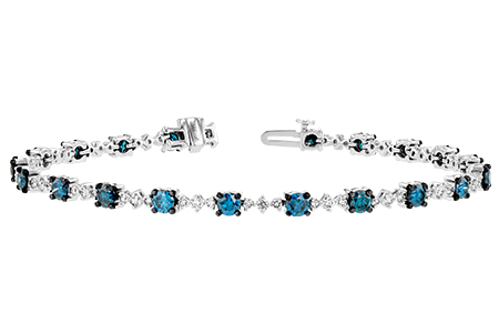 H243-42122: BRACELET 3.00 BLUE DIA 4.05 TW
