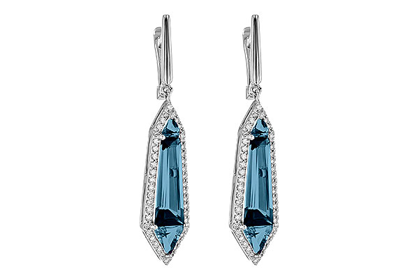 H245-21194: EARR 5.25 LONDON BLUE TOPAZ 5.67 TGW