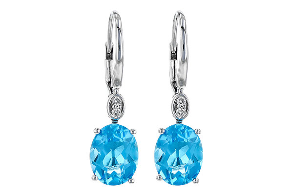 H245-26640: EARR 3.70 TW BLUE TOPAZ 3.75 TGW (9x7MM BT)