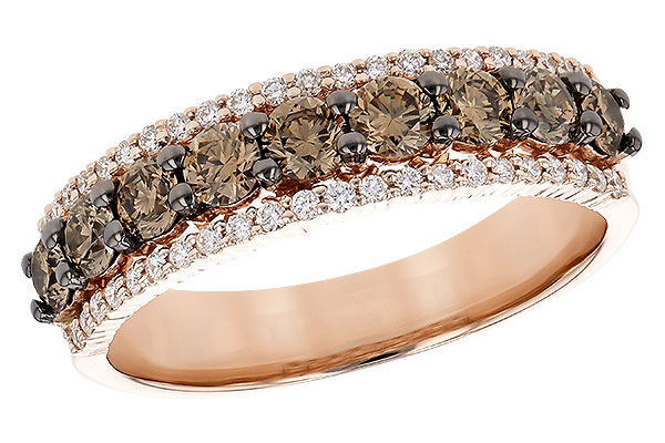 H327-98531: LDS WED RG .80 TW BROWN DIAS 1.00 TW