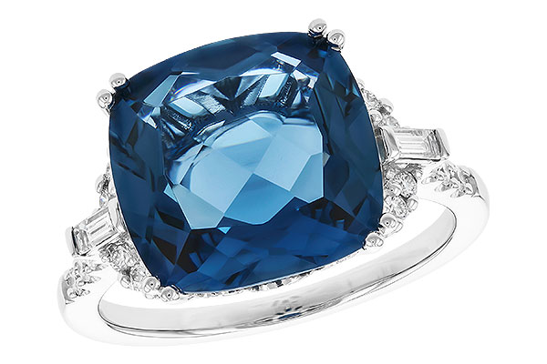 H328-85803: LDS RG 9.00 LONDON BLUE TOPAZ 9.25 TGW (12MM LBT)