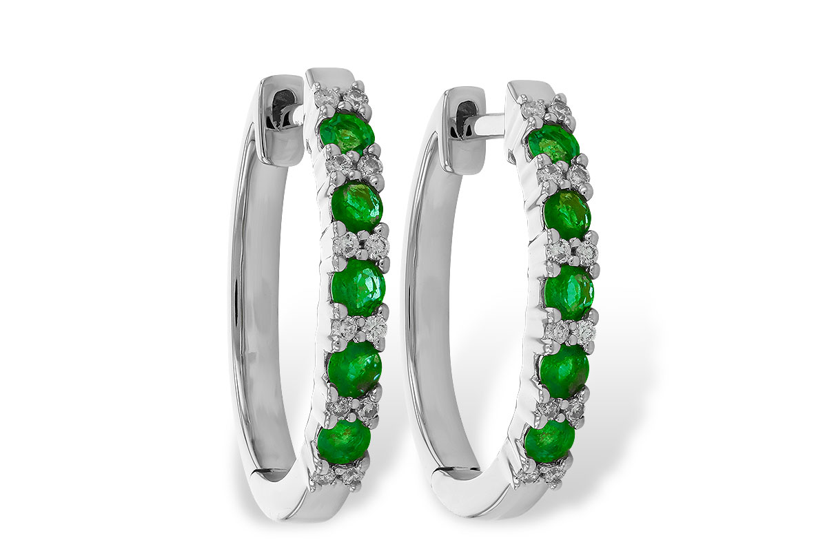H328-89422: EARR .40 EMERALD .50 TGW