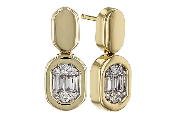 H328-90358: EARRINGS .12 BAG .25 TW
