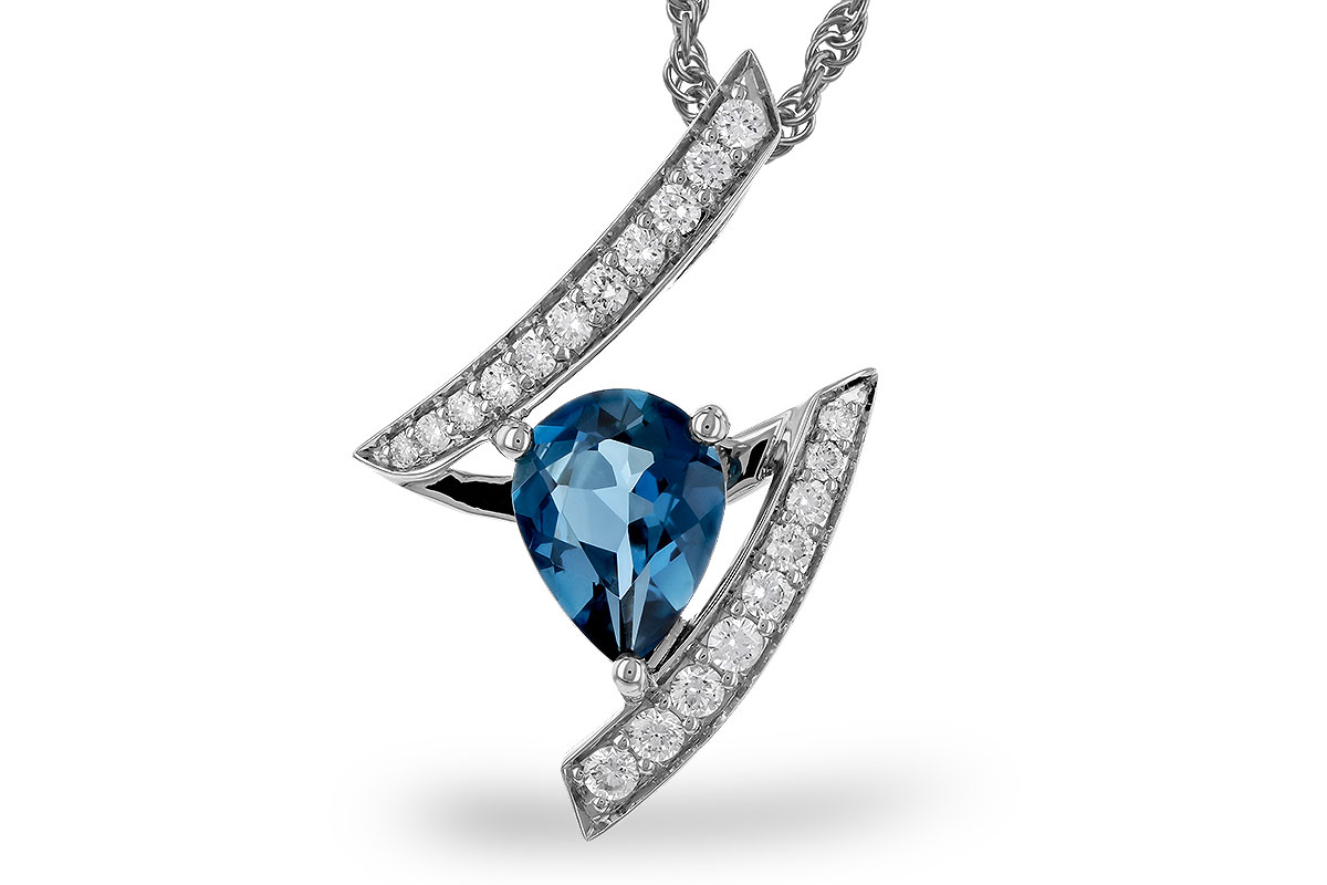 H329-73940: NECK 1.04 LONDON BLUE TOPAZ 1.23 TGW (8x6MM)