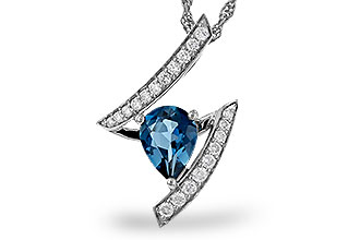 H329-73940: NECK 1.04 LONDON BLUE TOPAZ 1.23 TGW (8x6MM)