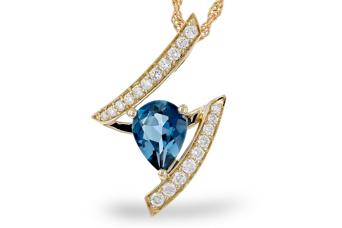 H329-73940: NECK 1.04 LONDON BLUE TOPAZ 1.23 TGW (8x6MM)