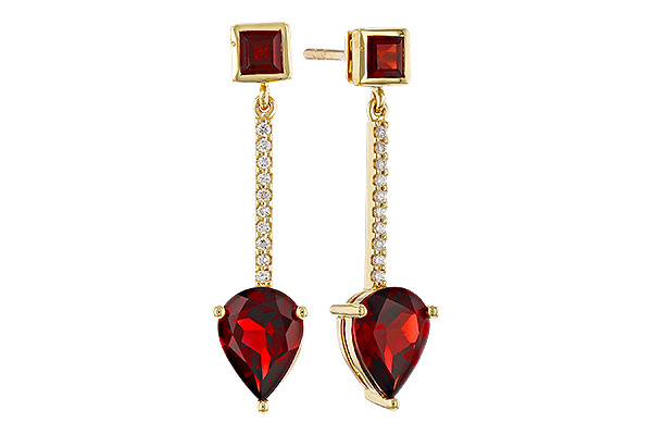 H329-74831: EARRINGS 2.70 TW GARNET 2.77 TGW
