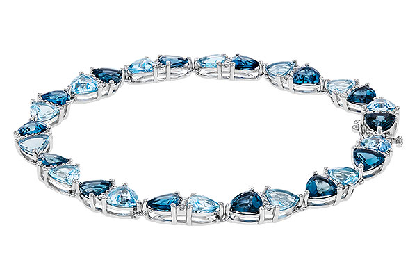 H329-74876: BRACELET 12.20 BLUE TOPAZ 12.50 TGW (7")