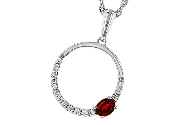 H329-75740: NECKLACE .26 RUBY .41 TGW