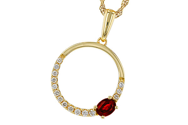 H329-75740: NECKLACE .26 RUBY .41 TGW