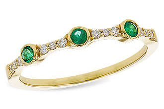 H329-75767: LDS WED RG .11 EMERALD .20 TGW