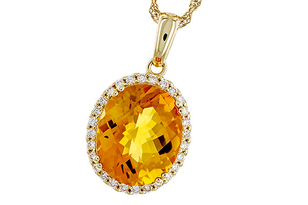 H329-75785: NECKLACE 3.85 CITRINE 4.07 TGW (12x10MM OV)