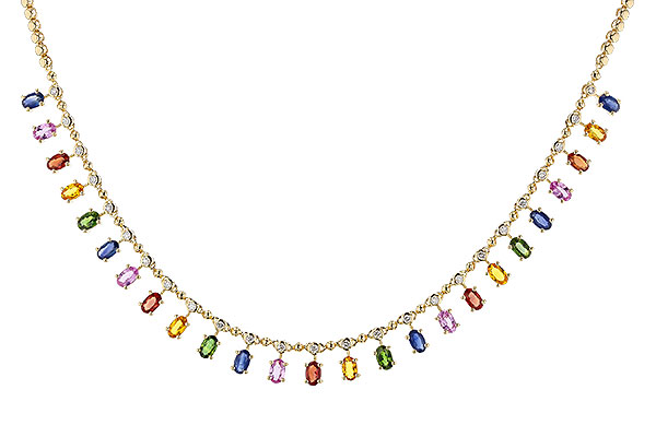 H329-76658: NECK 6.75 MULTI-COLOR SAPP 7.21 TGW (17.25")