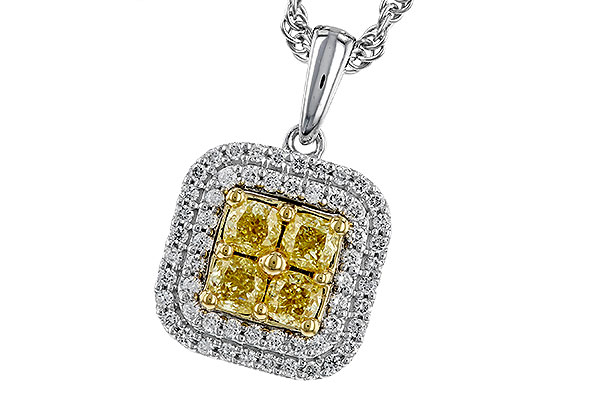 H329-76667: NECK .52 FANCY YELLOW DIAMONDS .72 TW