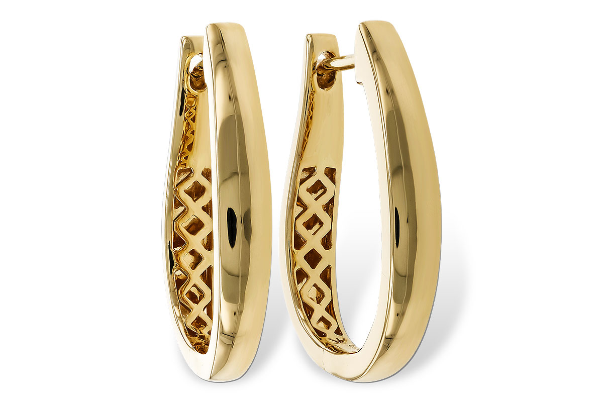 H329-78531: GOLD EARRINGS (22MM)