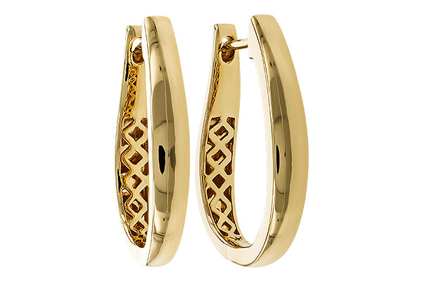 H329-78531: GOLD EARRINGS (22MM)