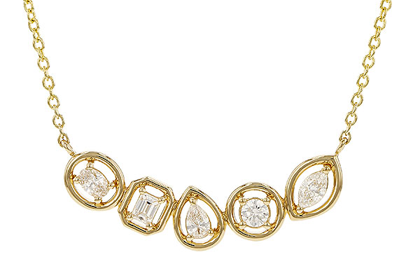 H329-79376: NECKLACE .50 TW FANCY CUT DIAS (18")