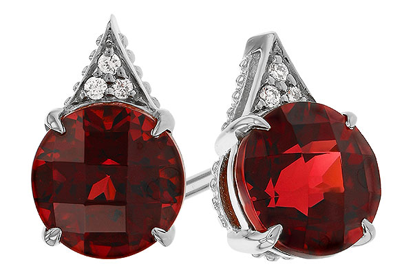 H329-79385: EARR 2.08 TW GARNET 2.10 TGW (6MM RD)