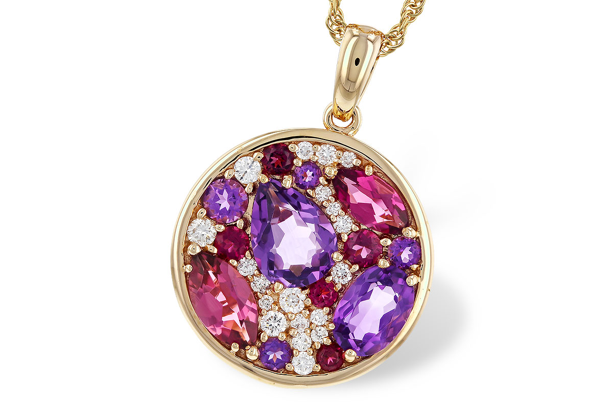 H329-79449: NECK 1.83 TW SEMI-PRECIOUS (P.TOUR, AMY) 2.00 TGW