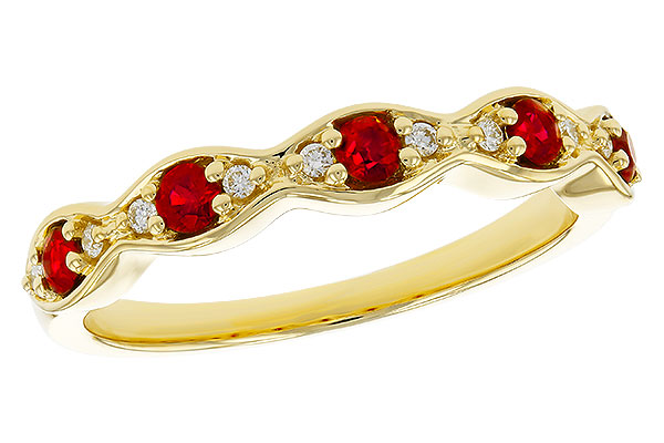 H329-81203: LDS WED RG .28 RUBY .34 TGW
