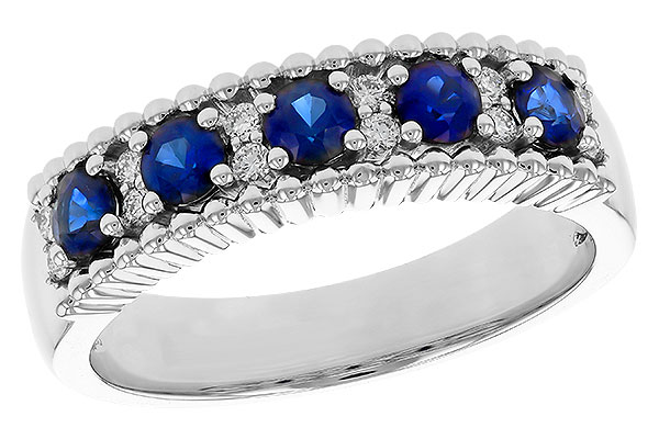 H329-81249: LDS WED RG .64 TW SAPPHIRE .76 TGW